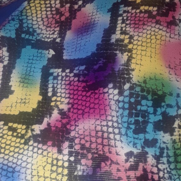 RAINBOW PYTHON LACE-UP STILETTO OVER-THE-KNEE BOOTS - Picture 7 of 8